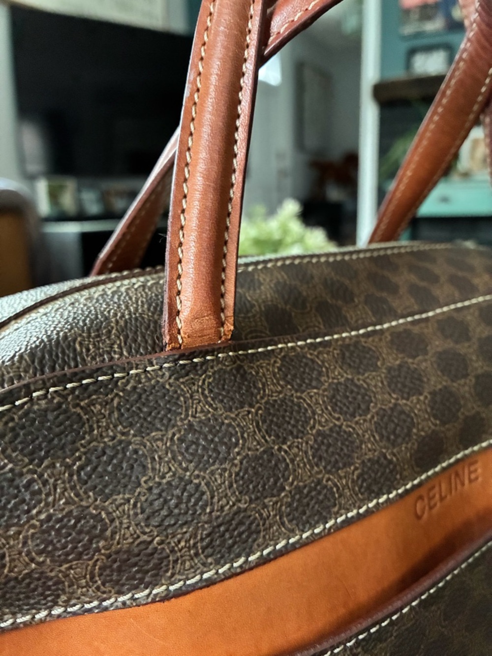 Celine Handbag in Brown and Tan - Picture 10 of 13